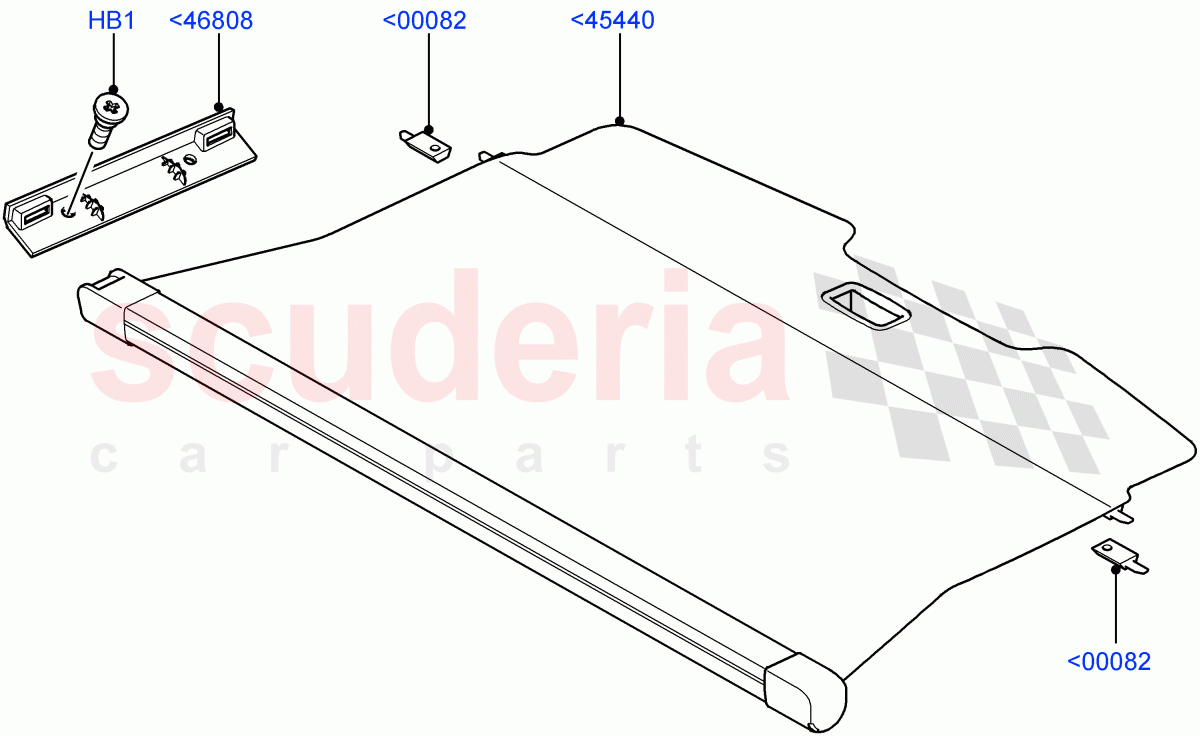 Load Compartment Trim(Package Tray)((V)TO9A999999) of Land Rover Land Rover Range Rover Sport (2005-2009) [4.2 Petrol V8 Supercharged]