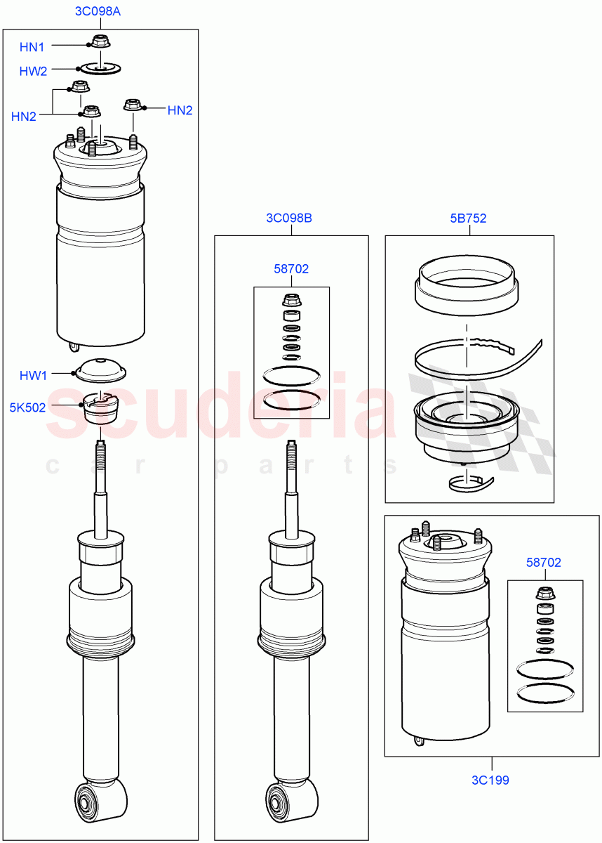 Front Suspension Struts And Springs ((V) TO9A999999) of Land Rover Land Rover Range Rover Sport (2005-2009) [2.7 Diesel V6]
