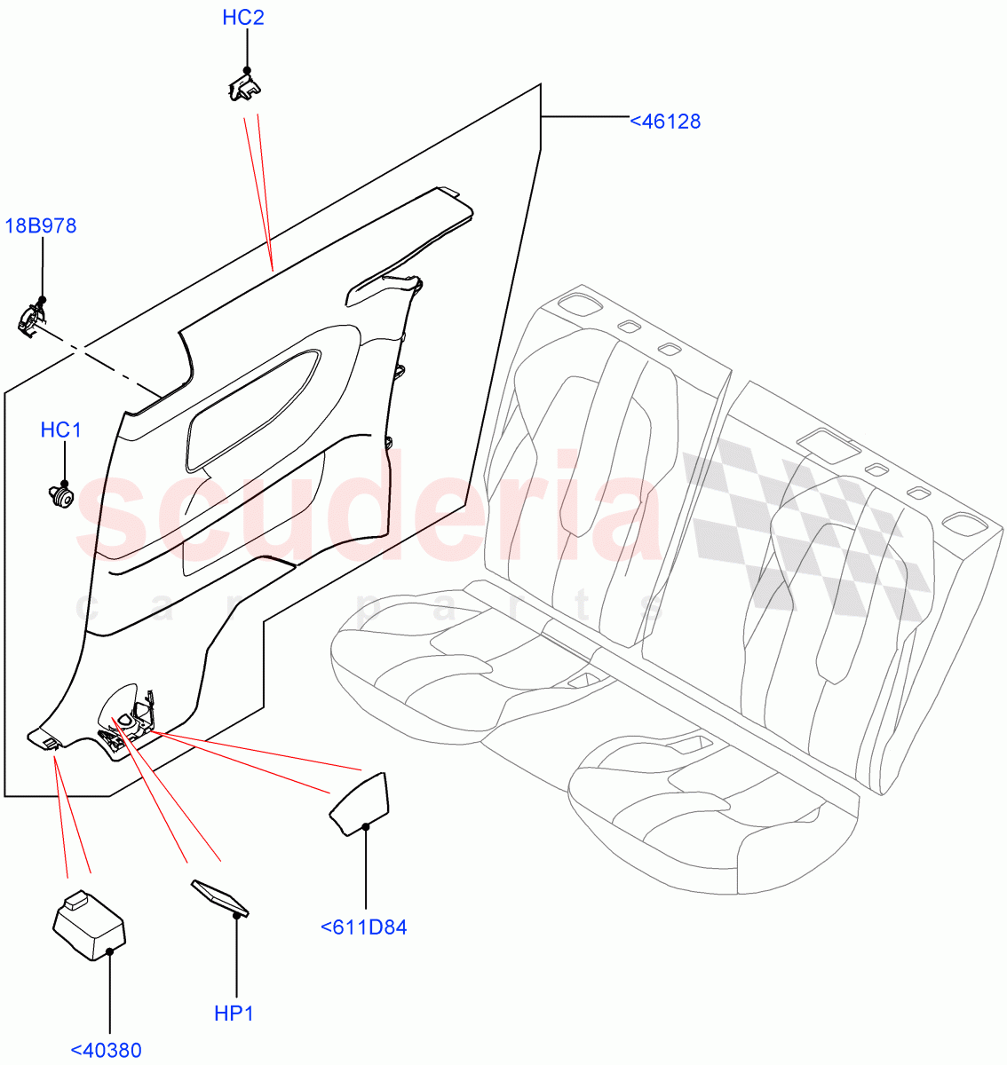 Side Trim(Quarter Trim Panel)(3 Door,Halewood (UK)) of Land Rover Land Rover Range Rover Evoque (2012-2018) [2.2 Single Turbo Diesel]