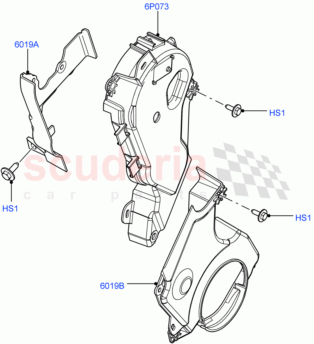 Timing Gear Covers (2.2L DOHC EFI TC DW12, 2.2L CR DI 16V Diesel) of Land Rover Land Rover Range Rover Evoque (2012-2018) [2.2 Single Turbo Diesel]