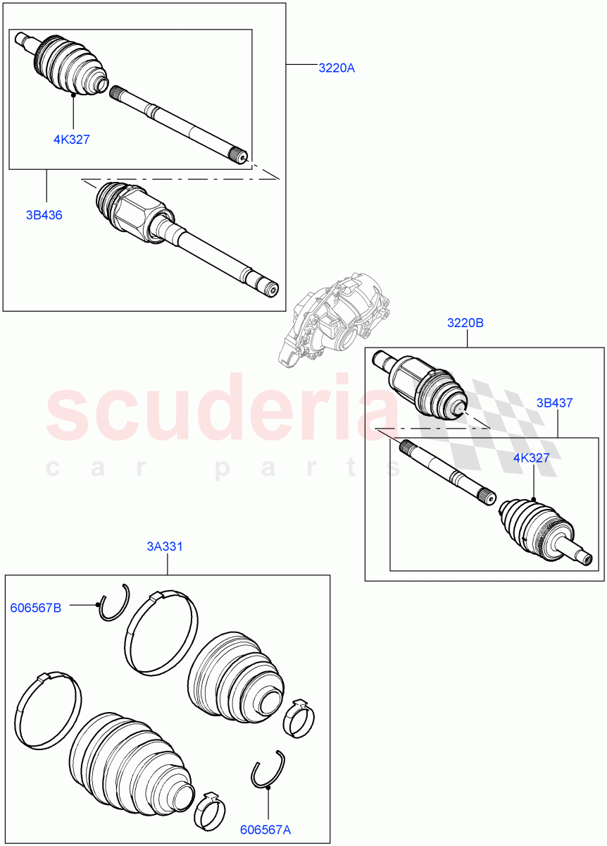 Drive Shaft - Front Axle Drive(Drive Shaft & Boot Kits)((V)TO9A999999) of Land Rover Land Rover Range Rover Sport (2005-2009) [4.2 Petrol V8 Supercharged]