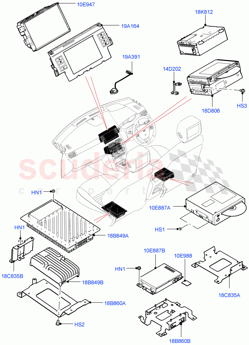 Audio Equipment - Original Fit(Halewood (UK))((V)TOKH999999) of Land Rover Land Rover Discovery Sport (2015+) [2.2 Single Turbo Diesel]