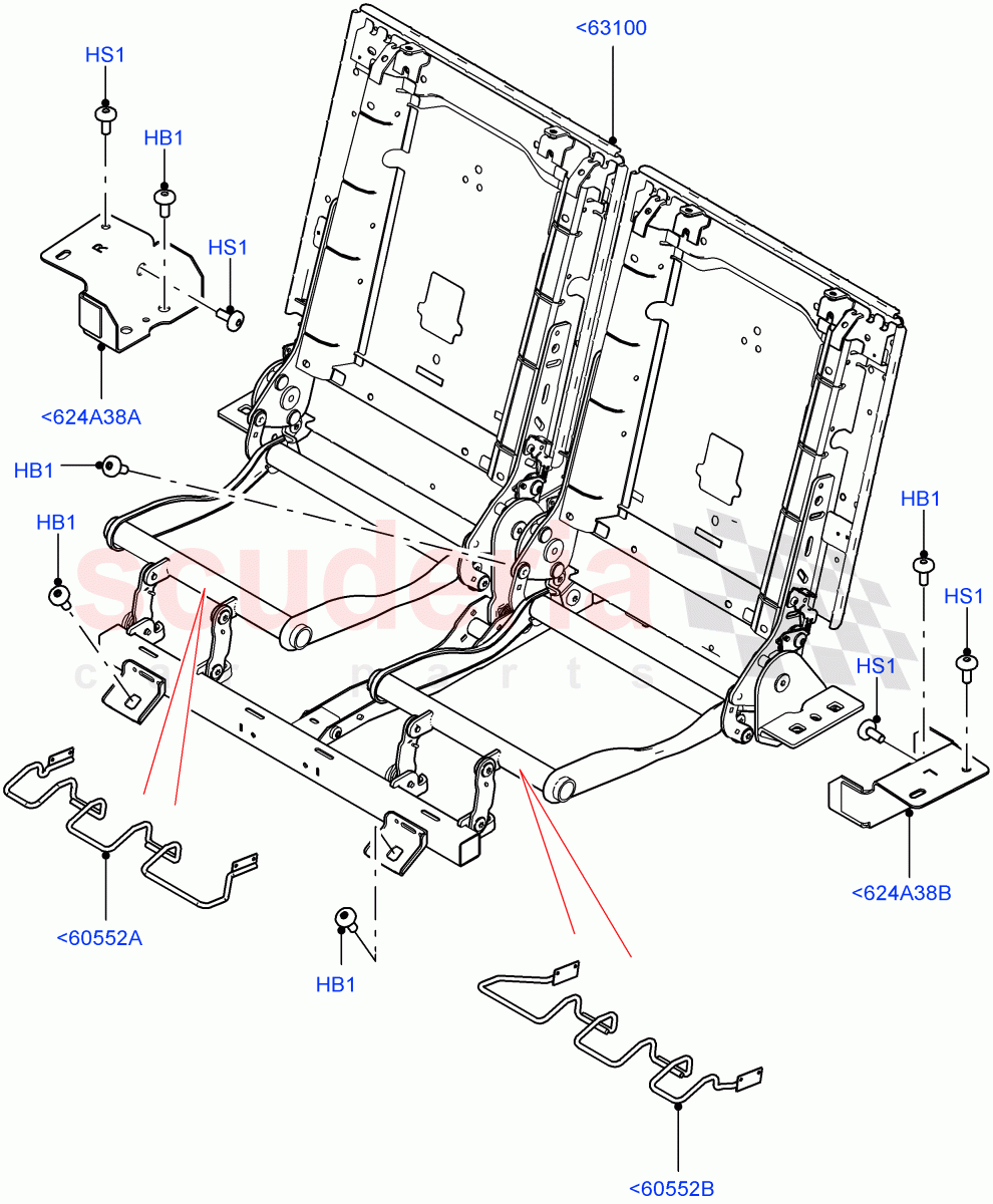 Rear Seat Base(Itatiaia (Brazil),Third Row Dual Individual Seat)((V)FROMGT000001) of Land Rover Land Rover Discovery Sport (2015+) [2.0 Turbo Petrol GTDI]