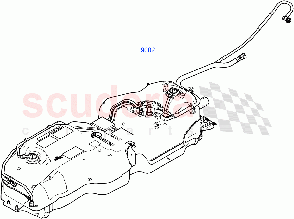 Fuel Tank & Related Parts(New Tank Assembly To Retro - Fit 2010MY Fuel Tank To Pre 10MY Vehicles)(AJ Petrol 4.2 V8 Supercharged) of Land Rover Land Rover Range Rover Sport (2005-2009) [4.2 Petrol V8 Supercharged]