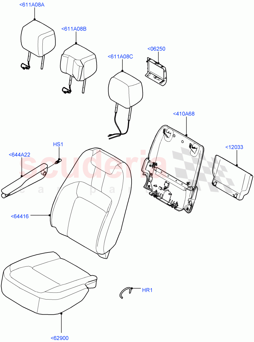 Front Seat Covers(Windsor Leather Perforated)((V)FROMJA000001) of Land Rover Land Rover Range Rover (2012-2021) [3.0 Diesel 24V DOHC TC]