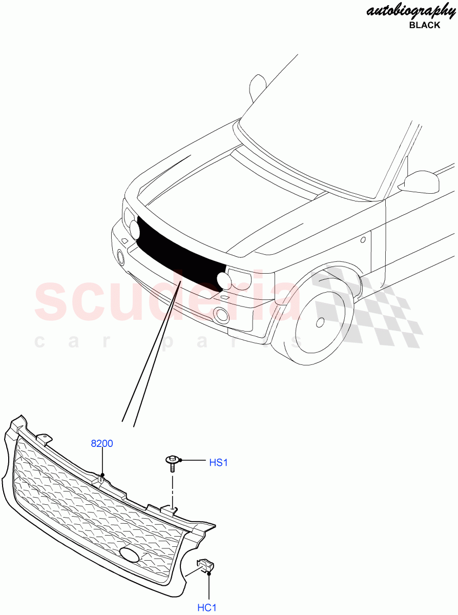 Radiator Grille And Front Bumper(Autobiography Black LE)((V)FROMAA313069) of Land Rover Land Rover Range Rover (2010-2012) [3.6 V8 32V DOHC EFI Diesel]