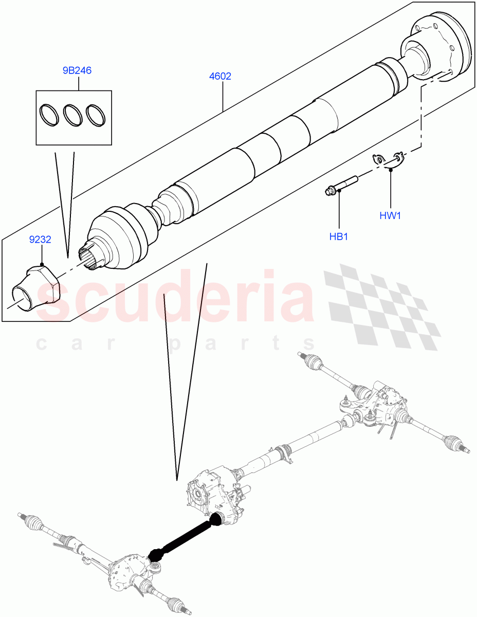 Drive Shaft - Front Axle Drive(Propshaft) of Land Rover Land Rover Range Rover Sport (2014+) [3.0 I6 Turbo Petrol AJ20P6]