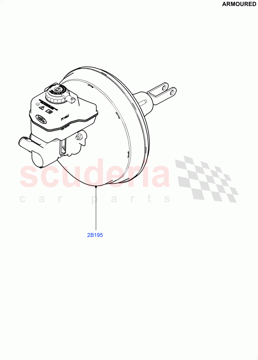 Master Cylinder - Brake System(Armoured)((V)FROMEA000001) of Land Rover Land Rover Range Rover (2012-2021) [3.0 DOHC GDI SC V6 Petrol]