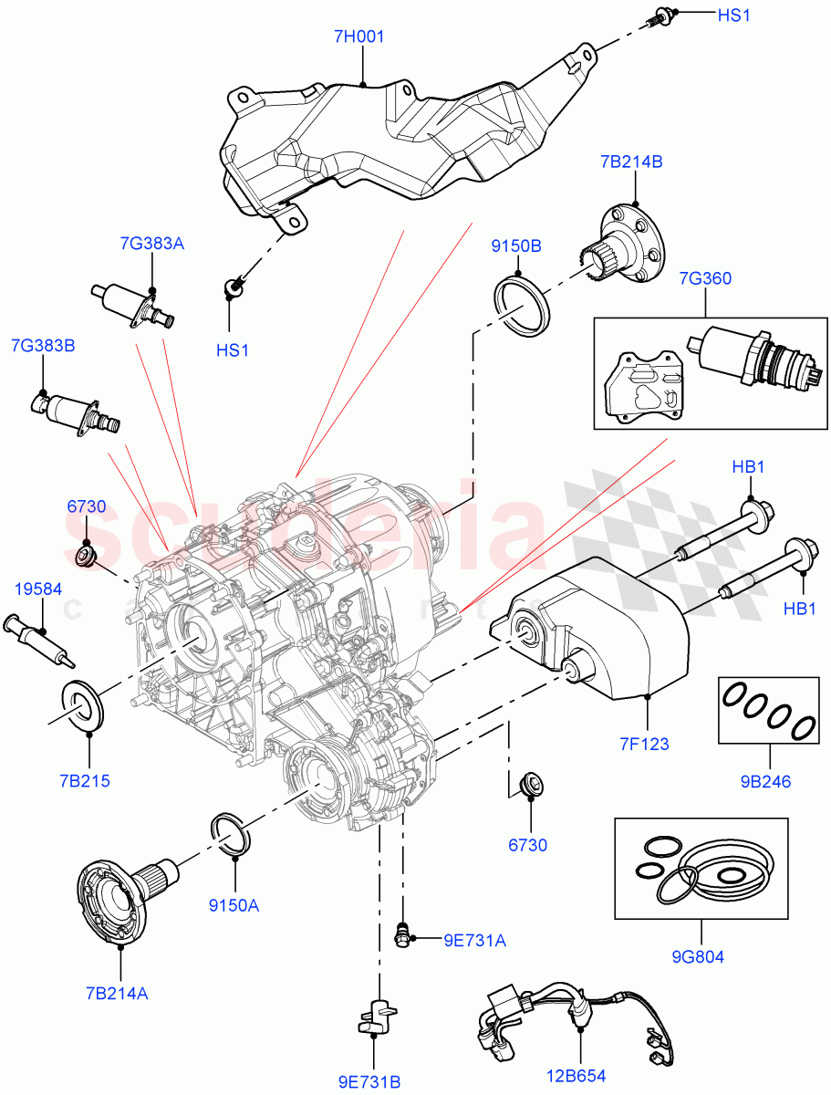 Transfer Drive Components (Nitra Plant Build) (3.0L AJ20D6 Diesel High, With 2 Spd Trans Case With Ctl Trac) ((V) FROMM2000001) of Land Rover Land Rover Defender (2020+) [5.0 OHC SGDI SC V8 Petrol]