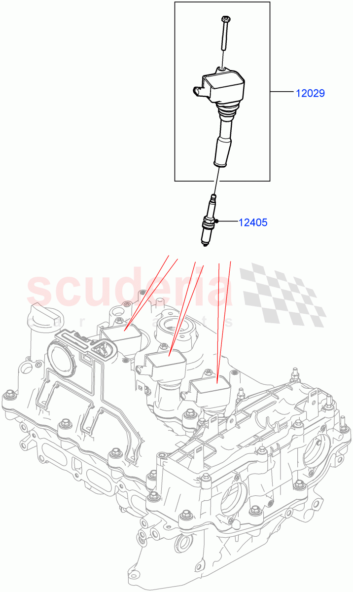 Ignition Coil And Wires/Spark Plugs (1.5L AJ20P3 Petrol High PHEV, Halewood (UK), 1.5L AJ20P3 Petrol High) ((V) FROMLH000001) of Land Rover Land Rover Discovery Sport (2015+) [1.5 I3 Turbo Petrol AJ20P3]