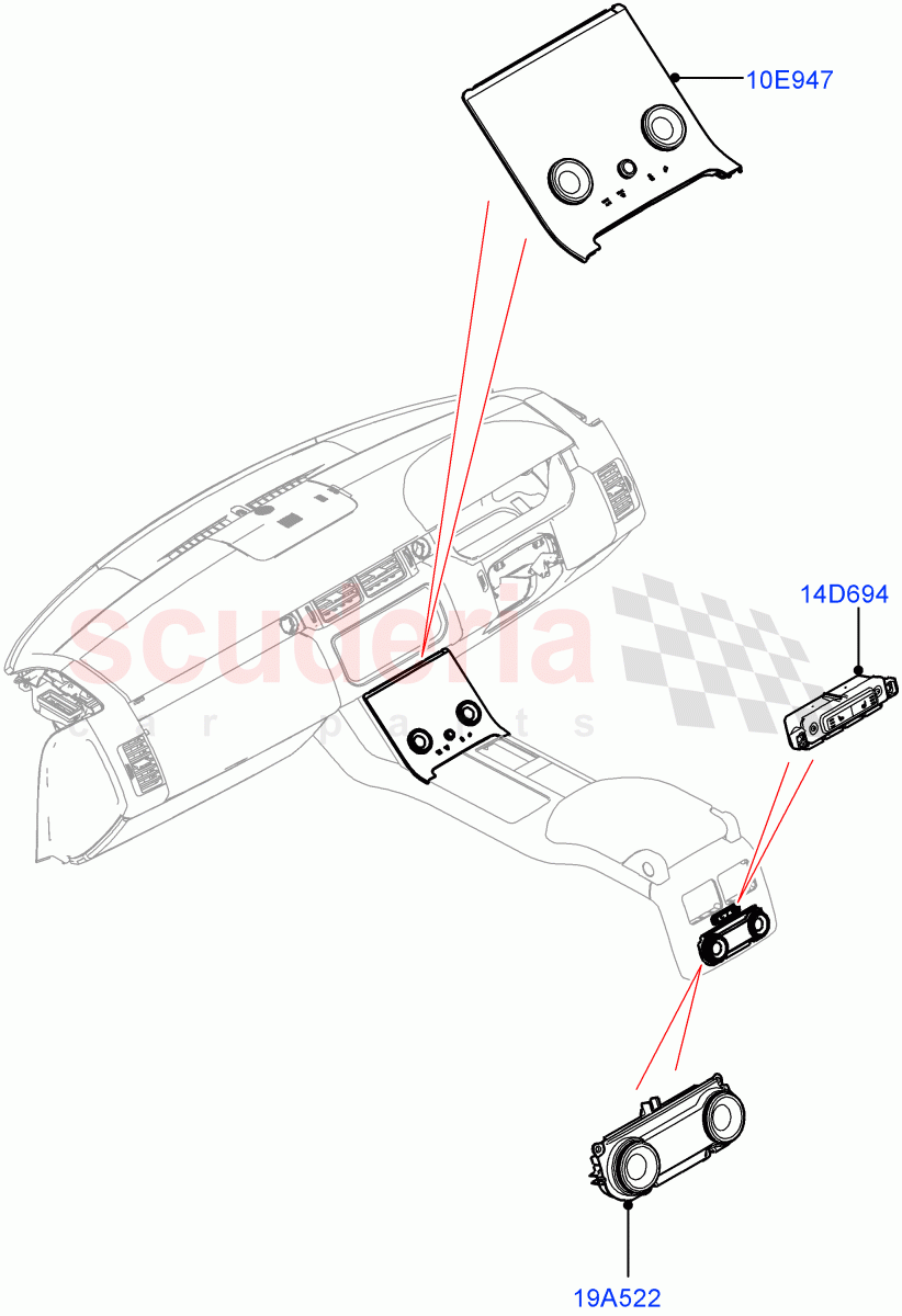 Heater & Air Conditioning Controls((V)FROMJA000001) of Land Rover Land Rover Range Rover Sport (2014+) [5.0 OHC SGDI SC V8 Petrol]