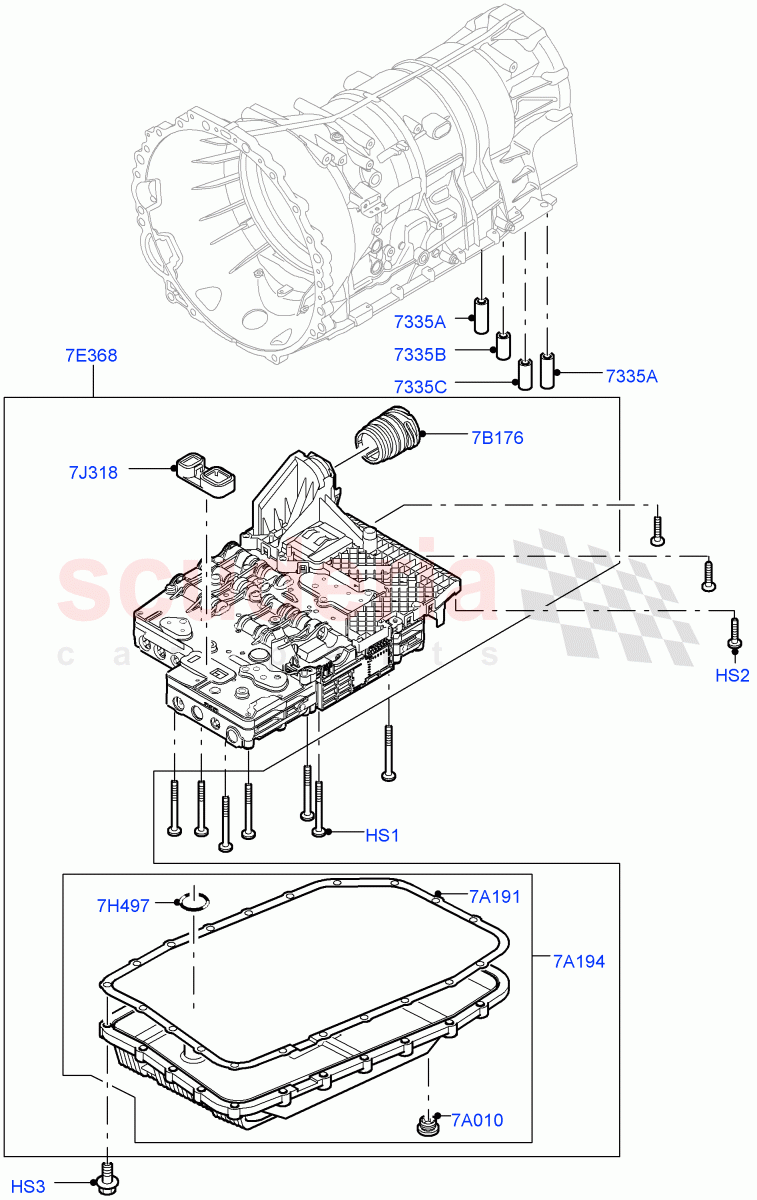 Valve Body - Main Control & Servo's(6 Speed Auto ZF 6HP26 Steptronic)((V)TO9A999999) of Land Rover Land Rover Range Rover Sport (2005-2009) [2.7 Diesel V6]