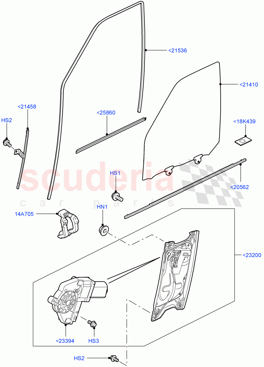 Front Door Glass & Window Controls((V)TO9A999999) of Land Rover Land Rover Range Rover Sport (2005-2009) [2.7 Diesel V6]