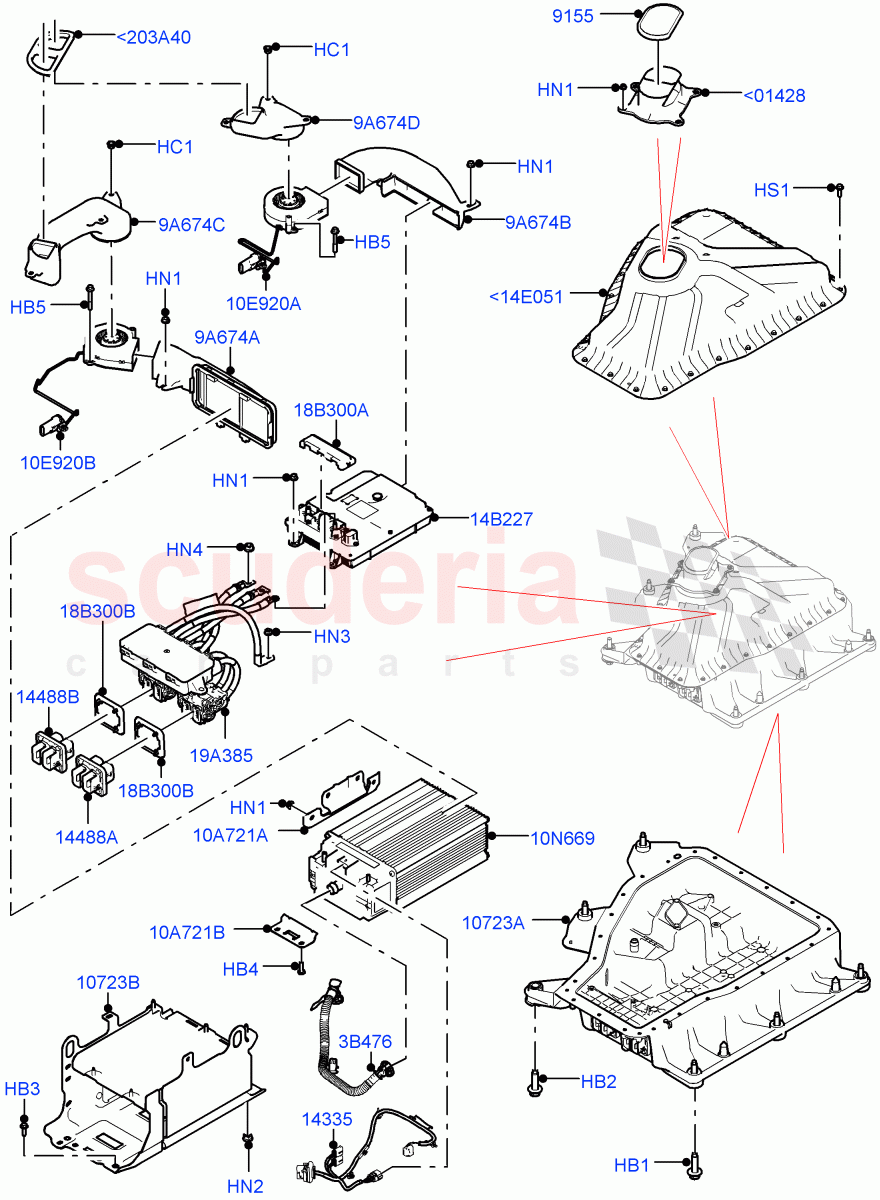 Hybrid Electrical Modules(MHEV Battery, Duct, Fan)(Electric Engine Battery-MHEV) of Land Rover Land Rover Range Rover (2022+) [3.0 I6 Turbo Diesel AJ20D6]