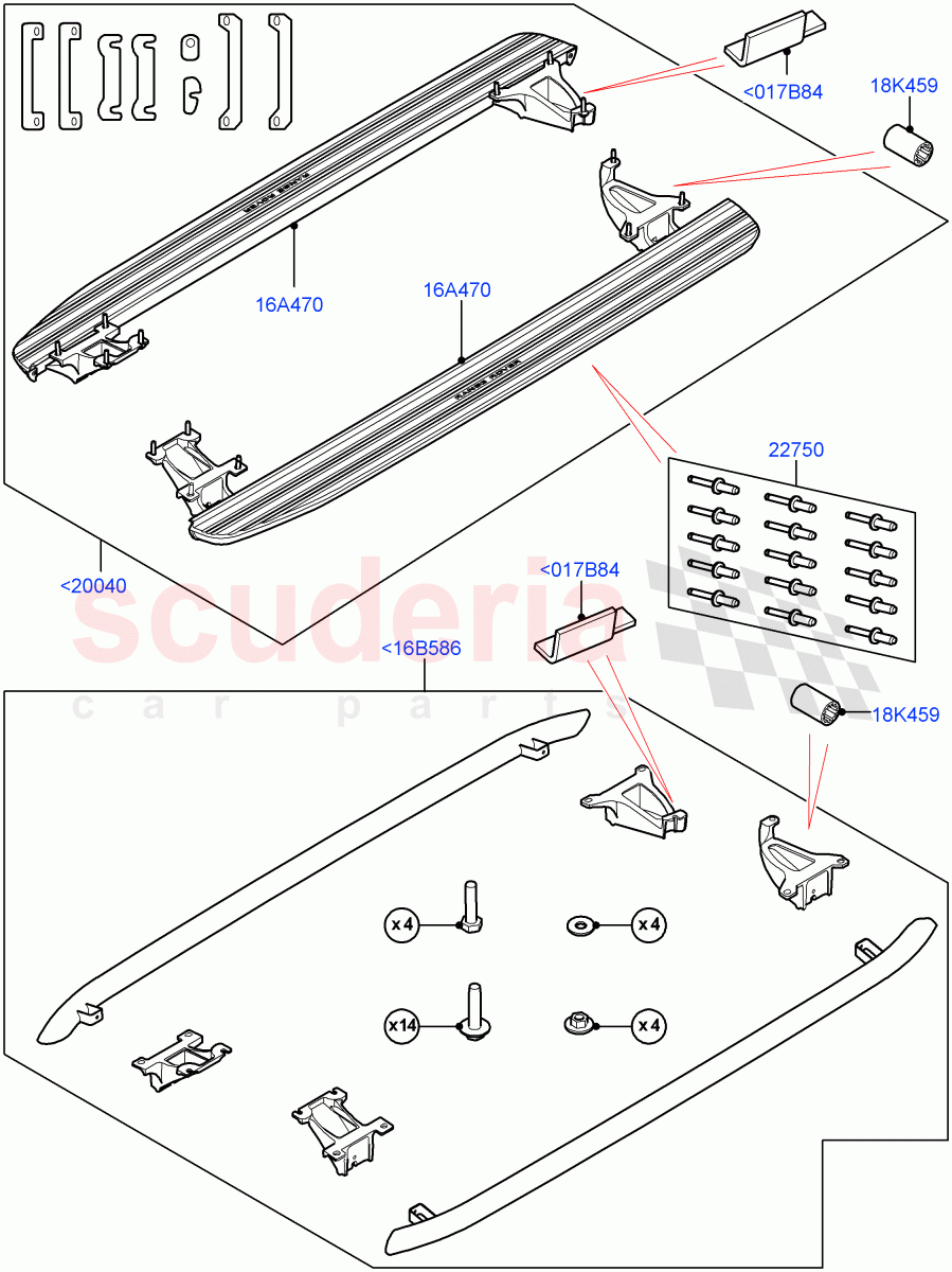 Side Steps And Tubes(Fixed, Accessory)(Version - Core,Non SVR) of Land Rover Land Rover Range Rover Sport (2014+) [3.0 I6 Turbo Diesel AJ20D6]