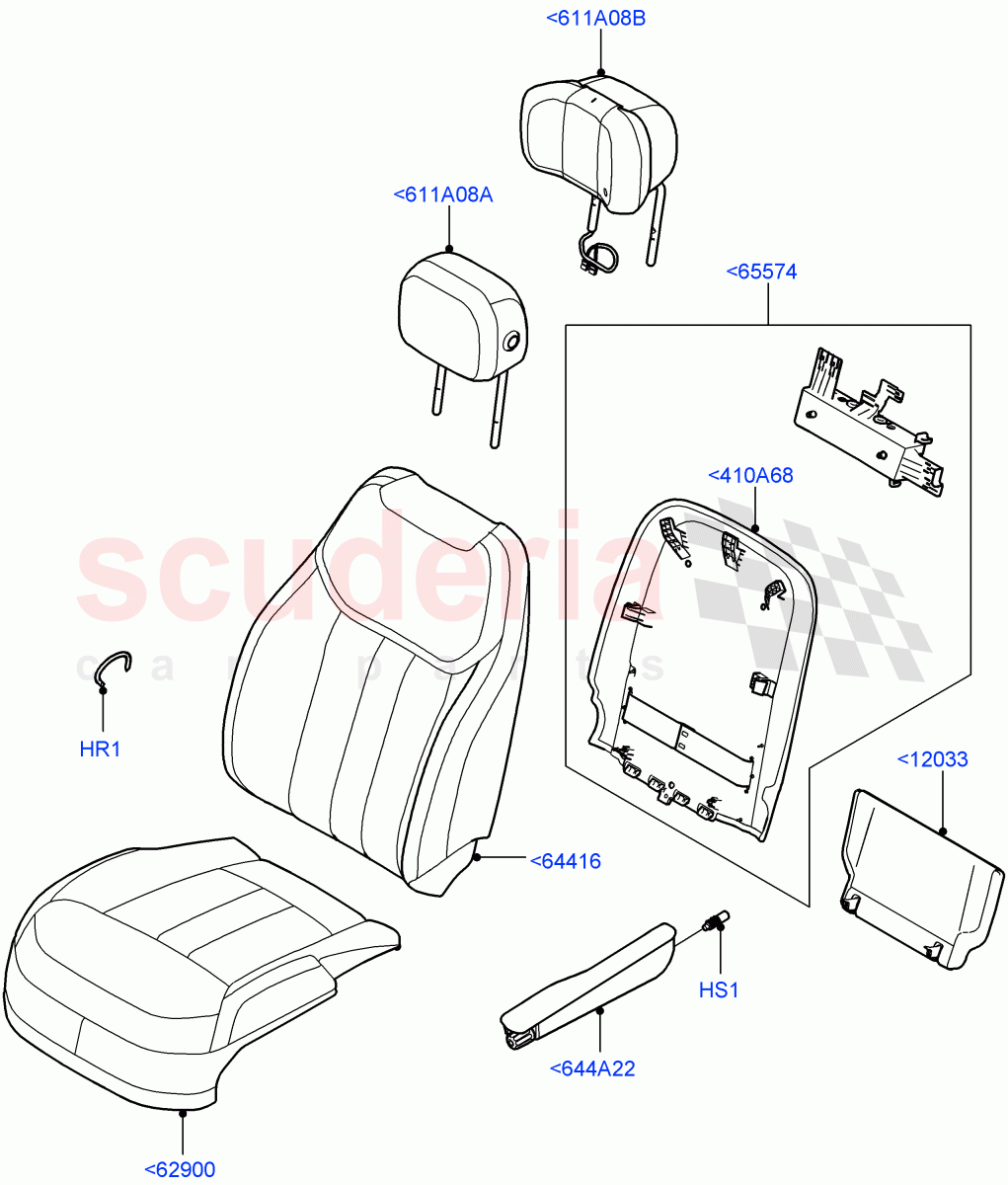 Front Seat Covers(PU / Kvadrat) of Land Rover Land Rover Range Rover (2022+) [4.4 V8 Turbo Petrol NC10]