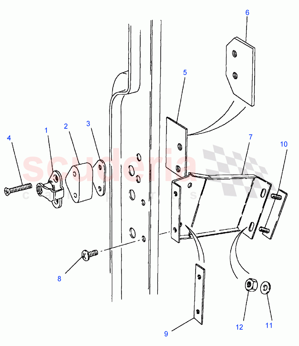 Front Door Latch Striker of Land Rover Land Rover Defender (2007-2016)