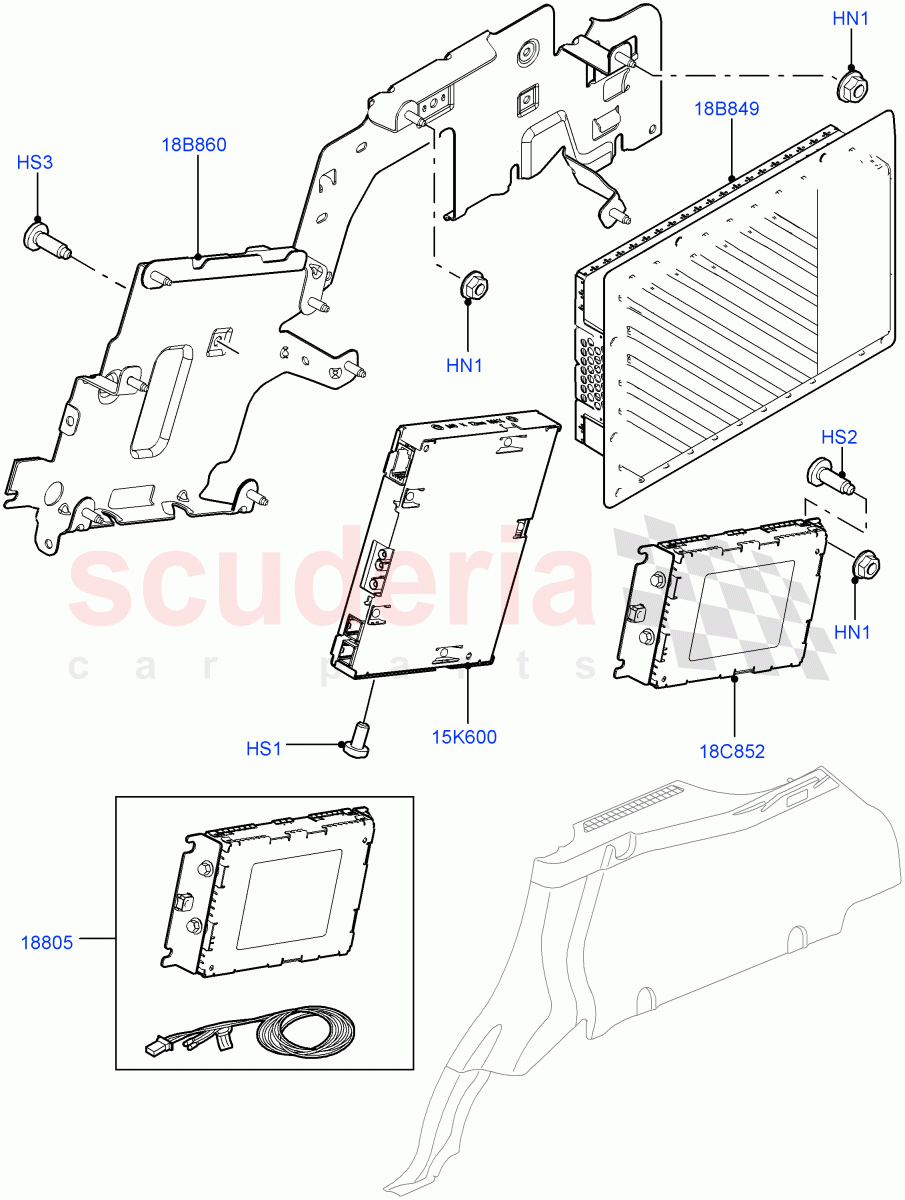 Family Entertainment System (Luggage Compartment) ((V) FROMCA000001) of Land Rover Land Rover Range Rover Sport (2010-2013) [3.0 Diesel 24V DOHC TC]