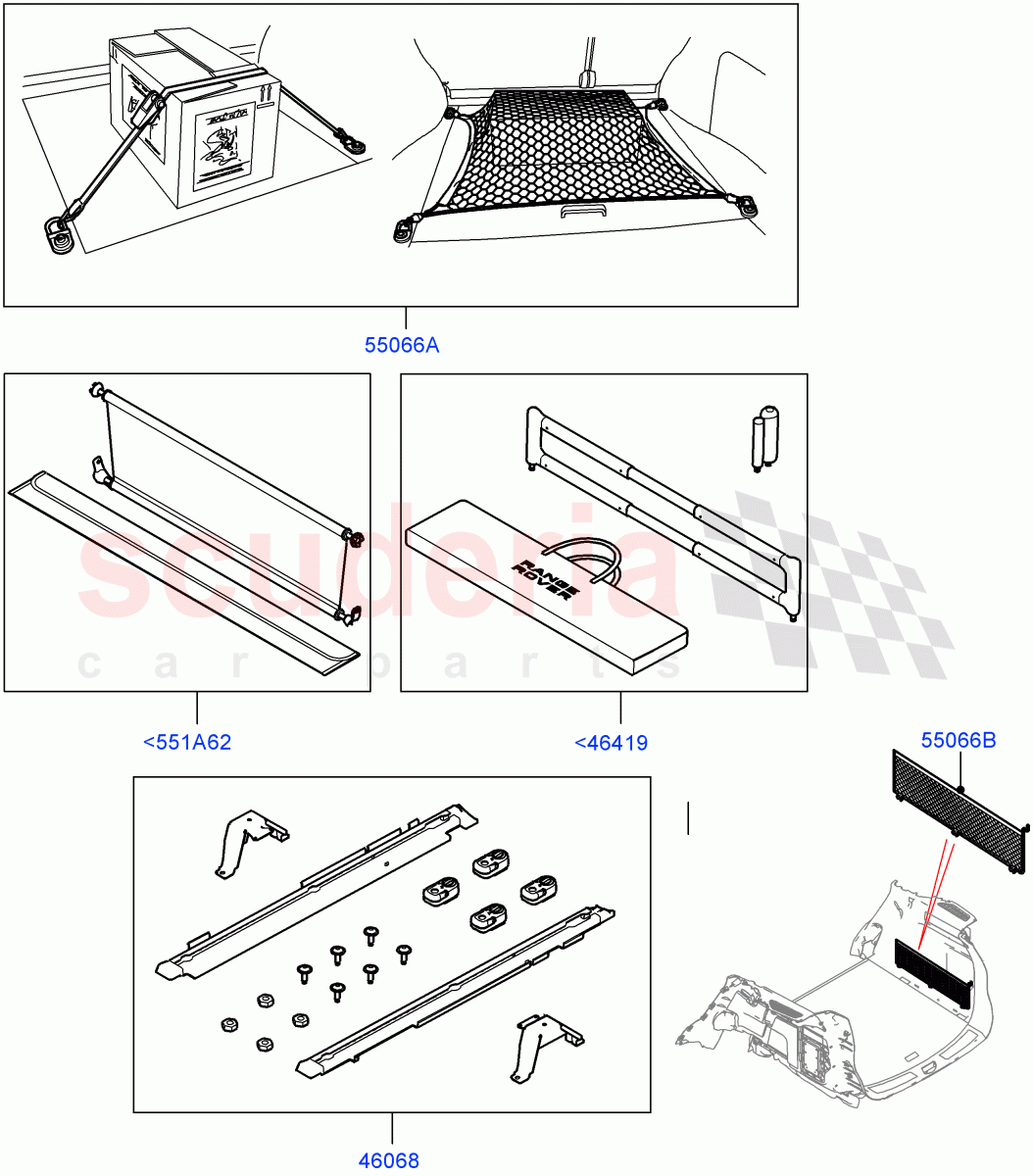 Load Retention Systems(Accessory) of Land Rover Land Rover Range Rover Sport (2014+) [3.0 I6 Turbo Petrol AJ20P6]