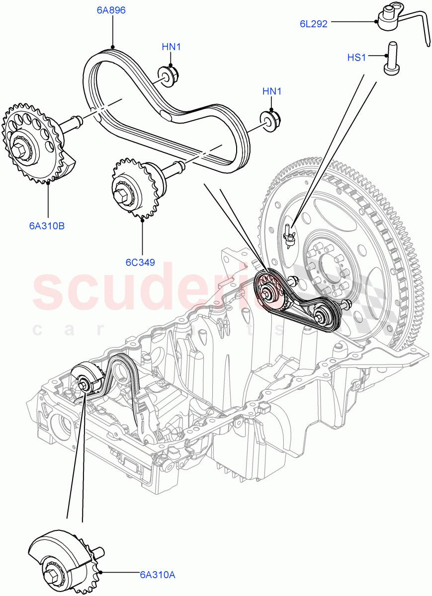 Balance Shafts And Drive (Solihull Plant Build) (3.0L DOHC GDI SC V6 PETROL) ((V) FROMEA000001) of Land Rover Land Rover Range Rover (2012-2021) [3.0 DOHC GDI SC V6 Petrol]