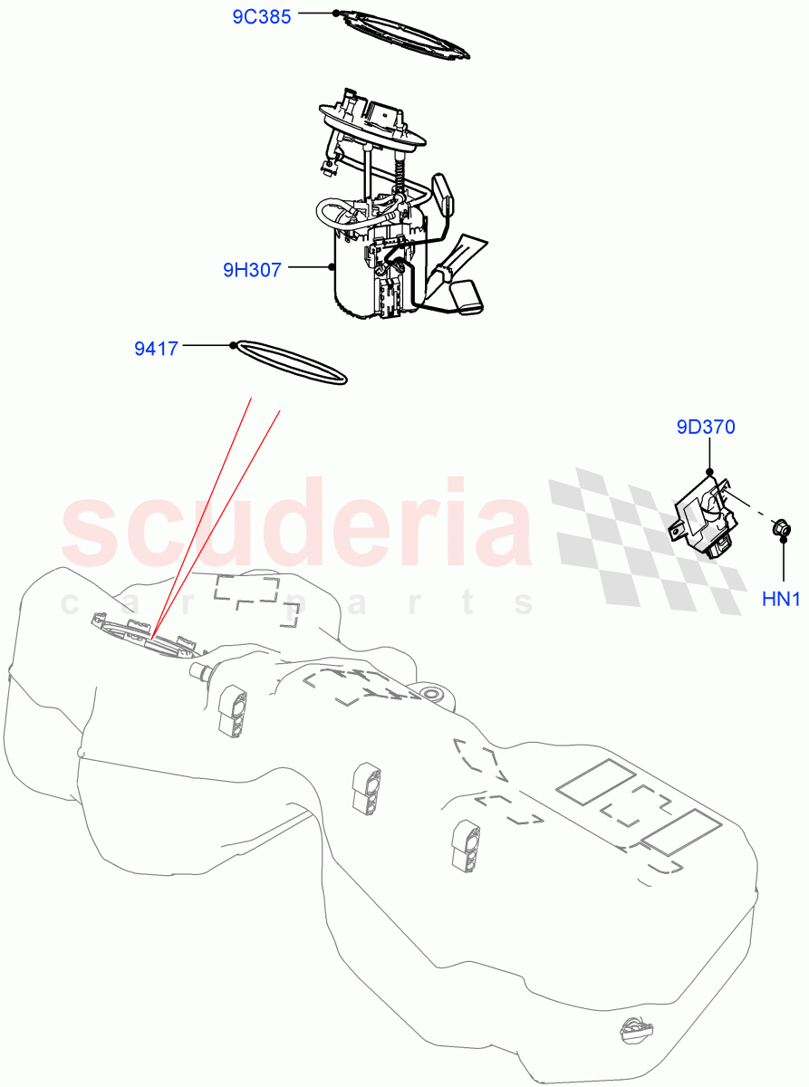 Fuel Pump And Sender Unit (3.0L AJ20P6 Petrol High) ((V) FROMMA000001) of Land Rover Land Rover Range Rover Velar (2017+) [3.0 I6 Turbo Petrol AJ20P6]