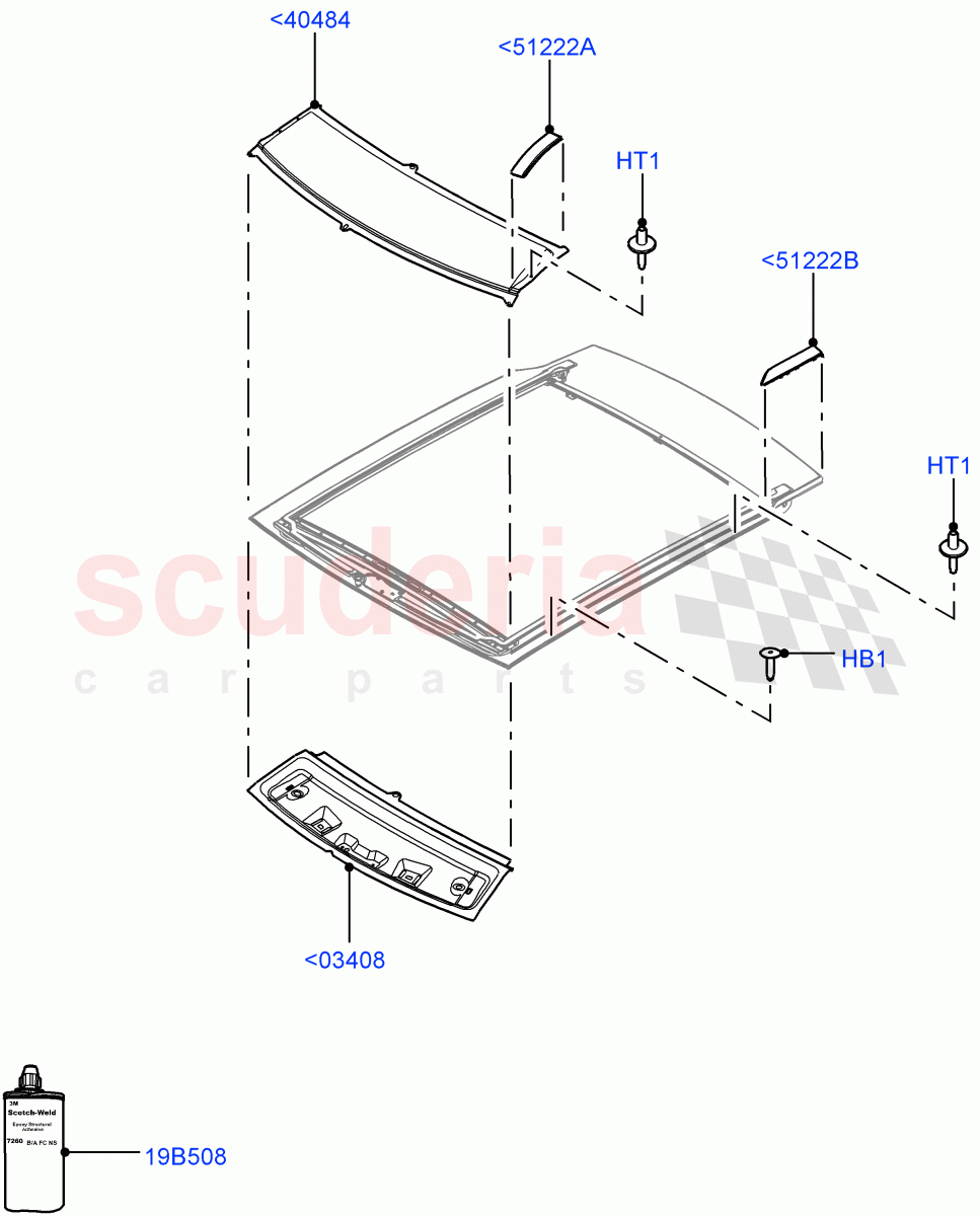 Roof - Sheet Metal(With Roof Conversion-Panorama Roof,Itatiaia (Brazil))((V)FROMGT000001) of Land Rover Land Rover Range Rover Evoque (2012-2018) [2.0 Turbo Petrol AJ200P]