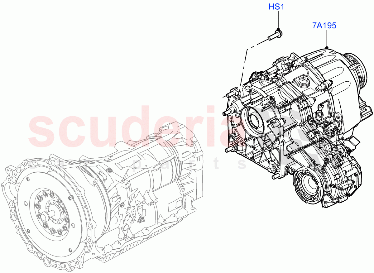 Transfer Drive Case(With 2 Spd Trans Case With Ctl Trac) of Land Rover Land Rover Range Rover (2022+) [3.0 I6 Turbo Petrol AJ20P6]