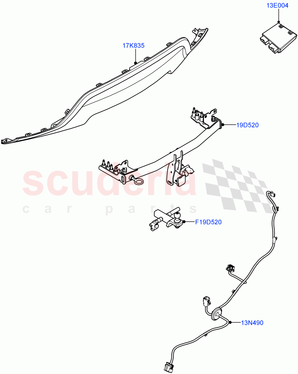 Towing Equipment((+)"CDN/USA") of Land Rover Land Rover Range Rover Evoque (2019+) [1.5 I3 Turbo Petrol AJ20P3]