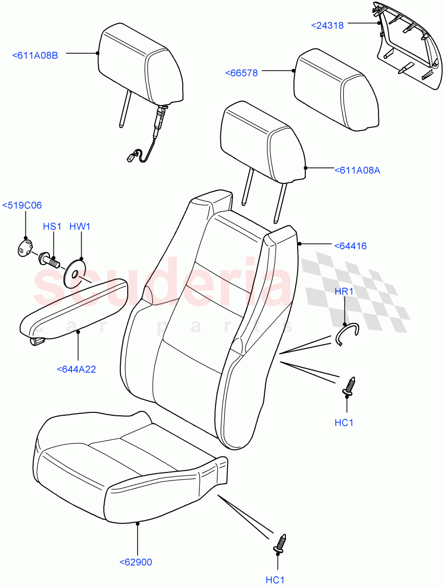 Front Seat Covers(Taurus Leather/PVC (M-L))((V)FROMAA000001) of Land Rover Land Rover Range Rover Sport (2010-2013) [3.6 V8 32V DOHC EFI Diesel]