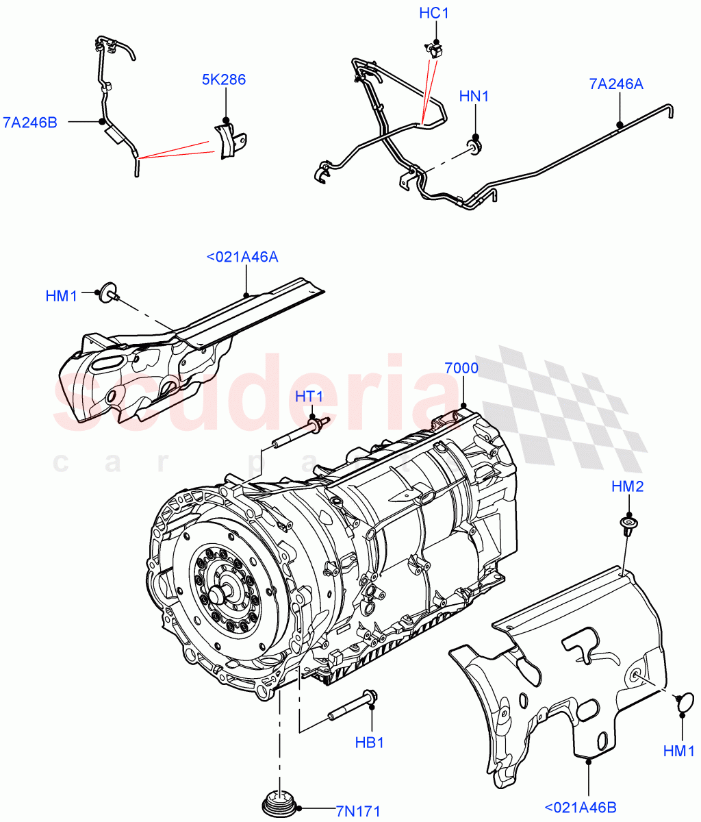 Auto Trans Assy & Speedometer Drive(3.0L AJ20D6 Diesel High,8 Speed Auto Trans ZF 8HP76)((V)FROMLA000001) of Land Rover Land Rover Range Rover (2012-2021) [2.0 Turbo Petrol GTDI]