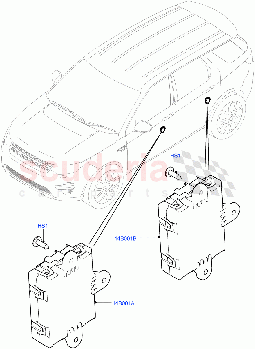 Vehicle Modules And Sensors (Door) (Itatiaia (Brazil)) ((V) FROMGT000001) of Land Rover Land Rover Discovery Sport (2015+) [2.0 Turbo Petrol AJ200P]