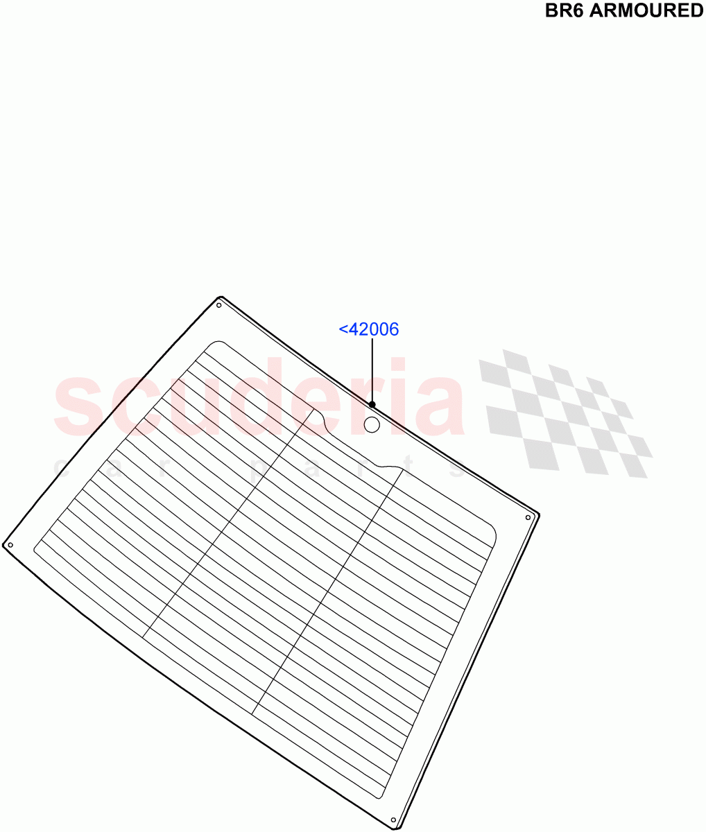 Back Window Glass(With B6 Level Armouring)((V)FROMAA000001) of Land Rover Land Rover Range Rover (2010-2012) [4.4 DOHC Diesel V8 DITC]