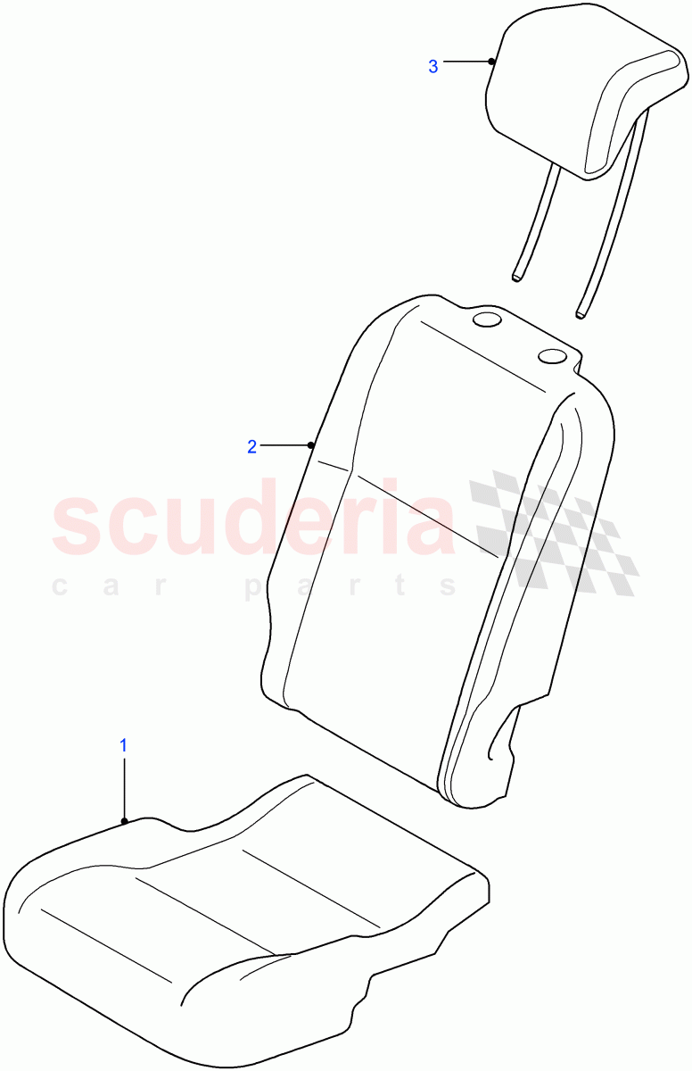 Rear Seat Covers (Station Wagon - 5 Door, Station Wagon - 3 Door) of Land Rover Land Rover Defender (2007-2016)
