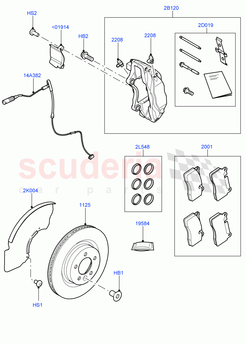 Front Brake Discs And Calipers of Land Rover Land Rover Range Rover (2012-2021) [2.0 Turbo Petrol AJ200P]