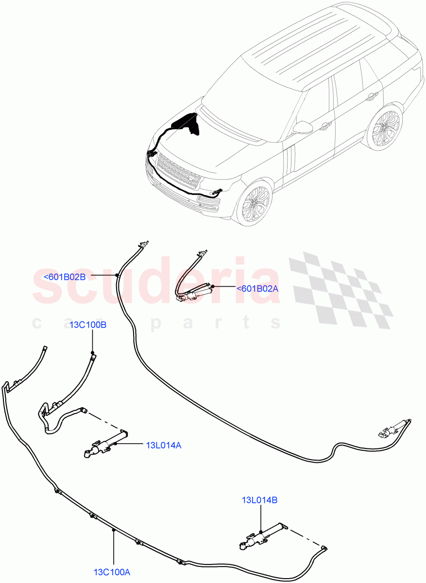 Headlamp Washer of Land Rover Land Rover Range Rover (2012-2021) [3.0 I6 Turbo Diesel AJ20D6]