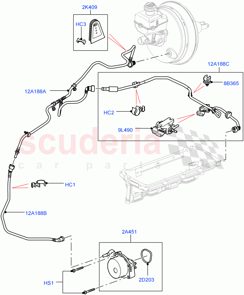 Vacuum Control And Air Injection(5.0L OHC SGDI SC V8 Petrol - AJ133)((V)FROMAA000001) of Land Rover Land Rover Range Rover (2010-2012) [5.0 OHC SGDI SC V8 Petrol]