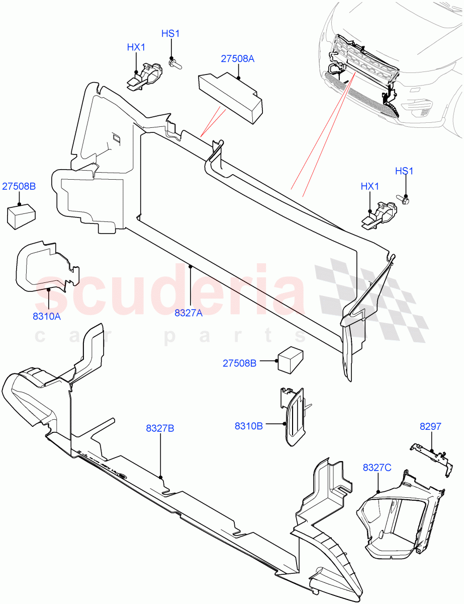 Air Deflectors(Halewood (UK))((V)TOKH999999) of Land Rover Land Rover Discovery Sport (2015+) [2.0 Turbo Petrol GTDI]