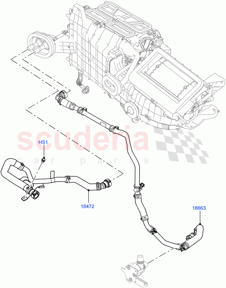 Heater Hoses(3.0L AJ20D6 Diesel High,With Ptc Heater,Less Heater)((V)FROMMA000001) of Land Rover Land Rover Range Rover Velar (2017+) [2.0 Turbo Petrol AJ200P]