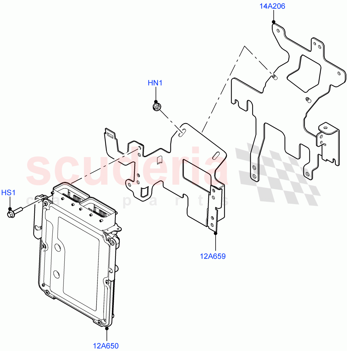 Engine Modules And Sensors (RHD) (2.0L AJ200P Hi PHEV, 2.0L I4 Mid DOHC AJ200 Petrol) ((V) FROMMA000001) of Land Rover Land Rover Range Rover Velar (2017+) [2.0 Turbo Petrol AJ200P]