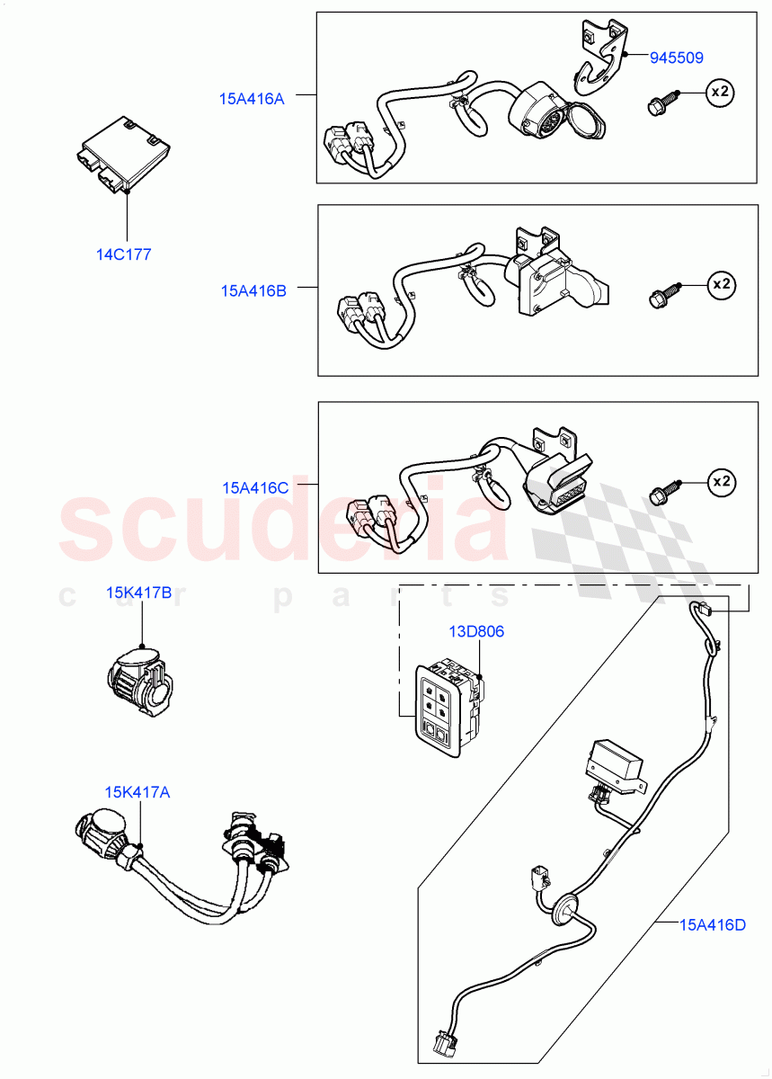 Towing Electrics(Accessory) of Land Rover Land Rover Range Rover Sport (2014+) [5.0 OHC SGDI SC V8 Petrol]