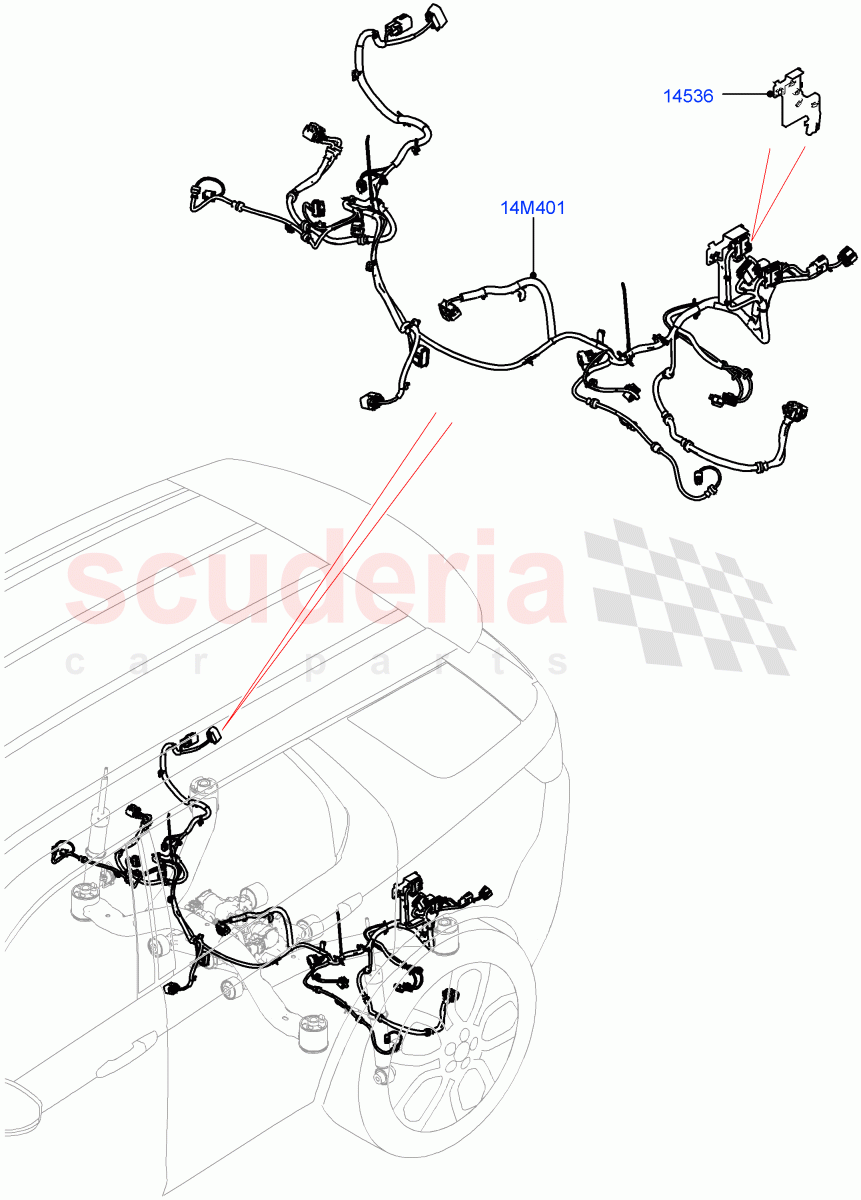 Electrical Wiring - Chassis (Halewood (UK)) ((V) FROMLH000001) of Land Rover Land Rover Discovery Sport (2015+) [2.0 Turbo Diesel]