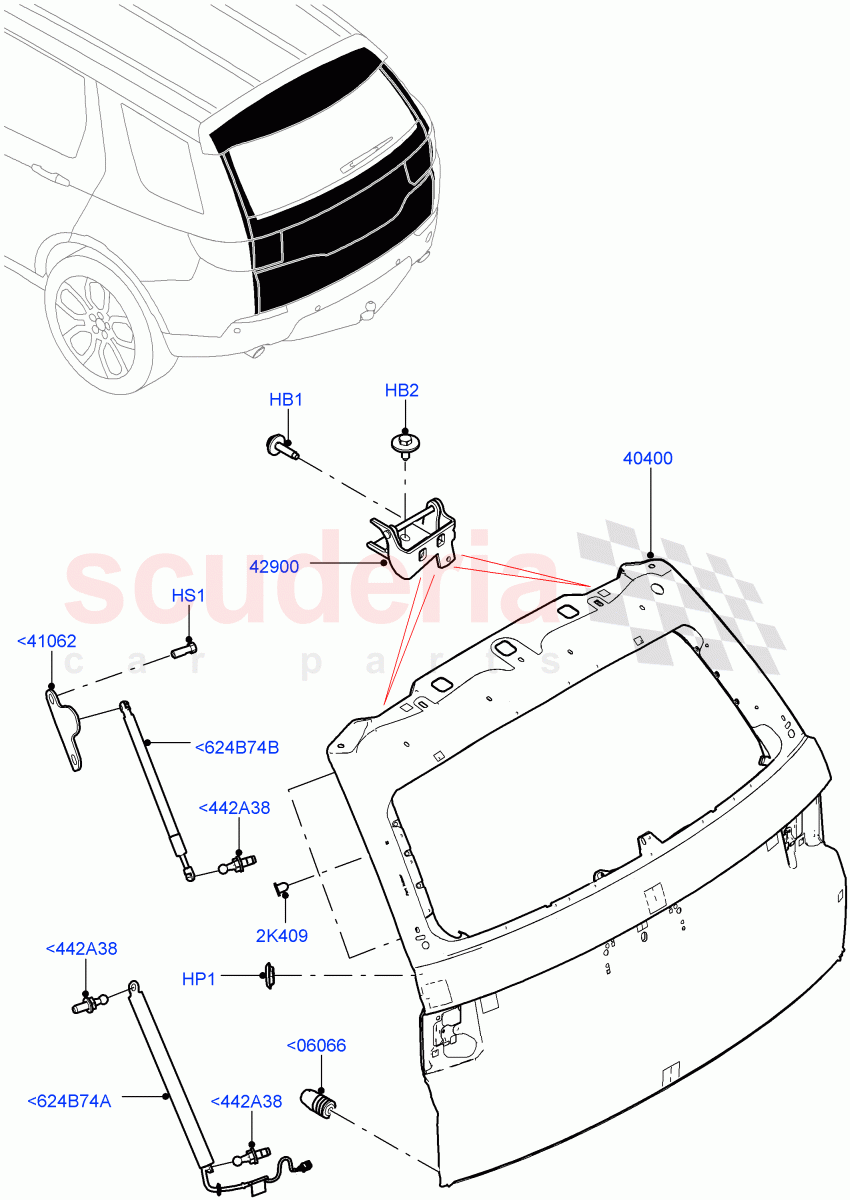 Luggage Compartment Door (Door And Fixings) (Itatiaia (Brazil)) ((V) FROMGT000001) of Land Rover Land Rover Discovery Sport (2015+) [2.0 Turbo Diesel AJ21D4]