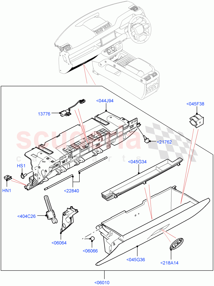 Glove Box of Land Rover Land Rover Defender (2020+) [3.0 I6 Turbo Diesel AJ20D6]