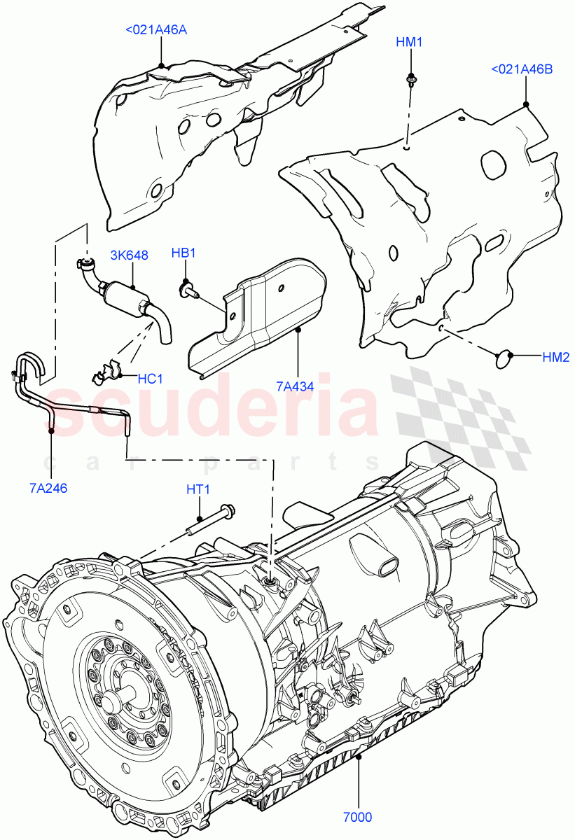 Auto Trans Assy & Speedometer Drive(2.0L AJ21D4 Diesel Mid,8 Speed Automatic Trans 8HP51)((V)FROMMA000001) of Land Rover Land Rover Range Rover Velar (2017+) [3.0 I6 Turbo Diesel AJ20D6]