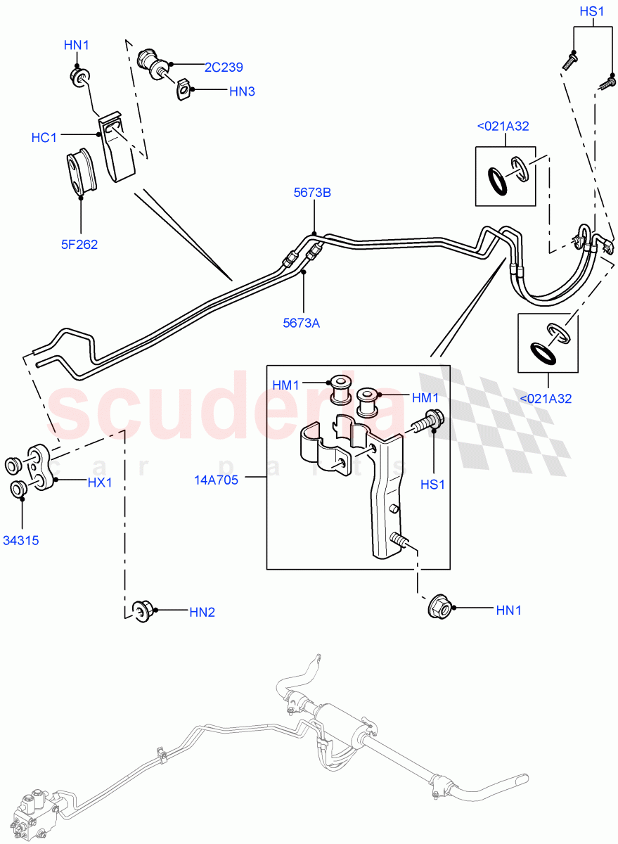 Active Anti-Roll Bar System (ARC Pipes, Rear) (With Roll Stability Control) ((V) FROMAA000001) of Land Rover Land Rover Range Rover Sport (2010-2013) [5.0 OHC SGDI SC V8 Petrol]