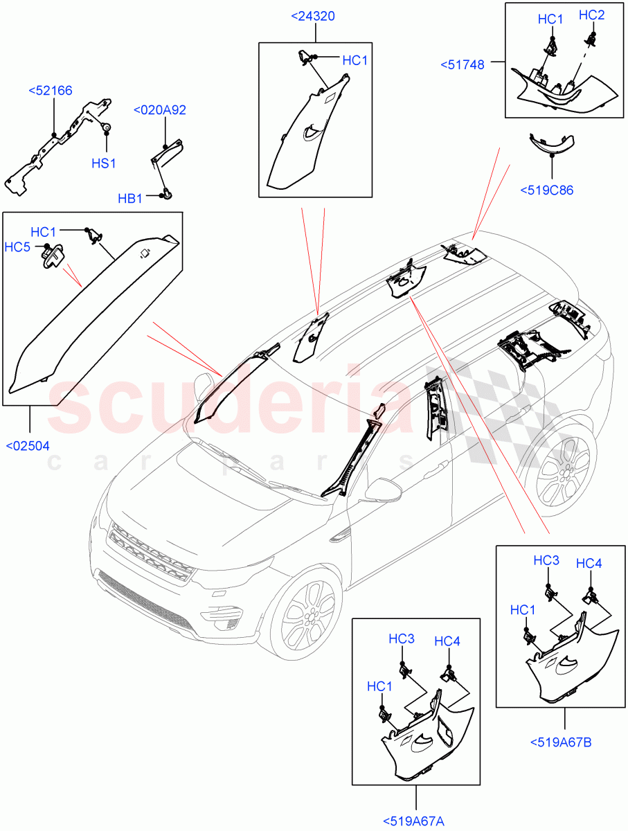 Side Trim(Front And Rear)(Halewood (UK)) of Land Rover Land Rover Discovery Sport (2015+) [2.2 Single Turbo Diesel]