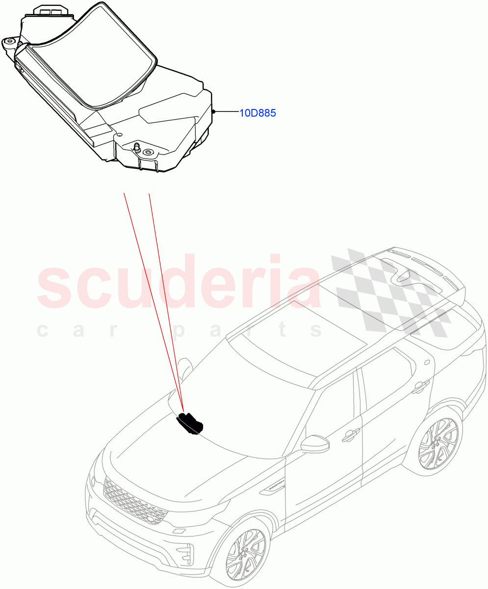 Head Up Display Module(Nitra Plant Build)(Head Up Display)((V)FROMK2000001) of Land Rover Land Rover Discovery 5 (2017+) [3.0 DOHC GDI SC V6 Petrol]