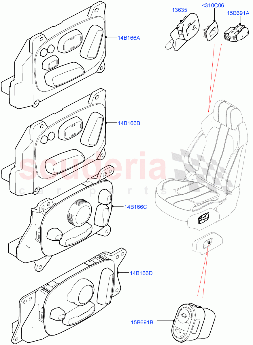 Switches(Front Seats) of Land Rover Land Rover Range Rover Sport (2014+) [3.0 I6 Turbo Diesel AJ20D6]