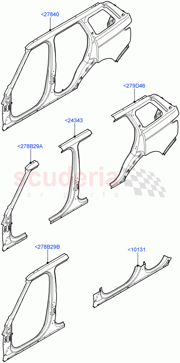 Side Panels - Outer of Land Rover Land Rover Range Rover (2012-2021) [3.0 I6 Turbo Diesel AJ20D6]