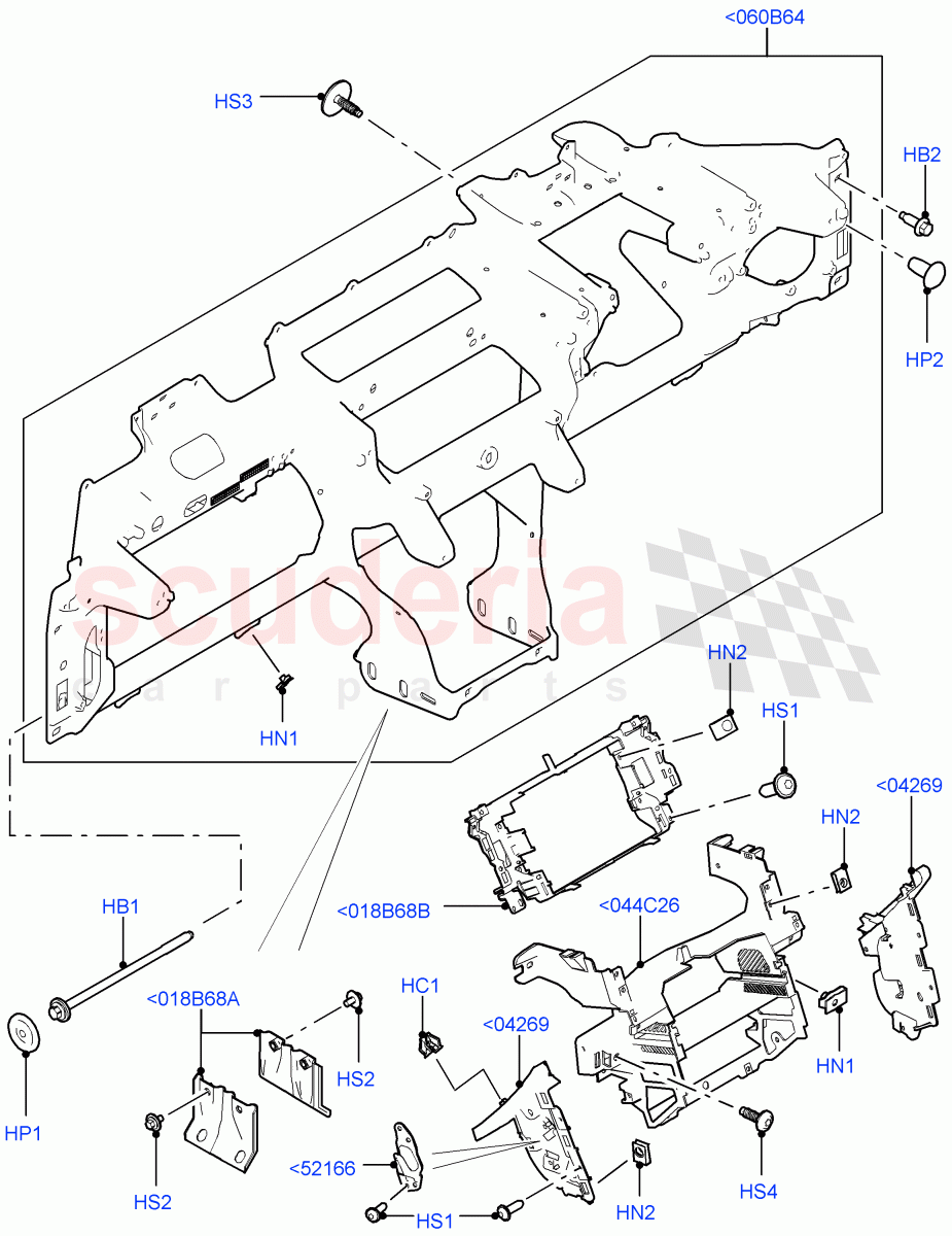 Instrument Panel (Internal Components, Upper) (Changsu (China)) ((V) FROMFG000001, (V) TOKG446856) of Land Rover Land Rover Discovery Sport (2015+) [2.0 Turbo Petrol AJ200P]